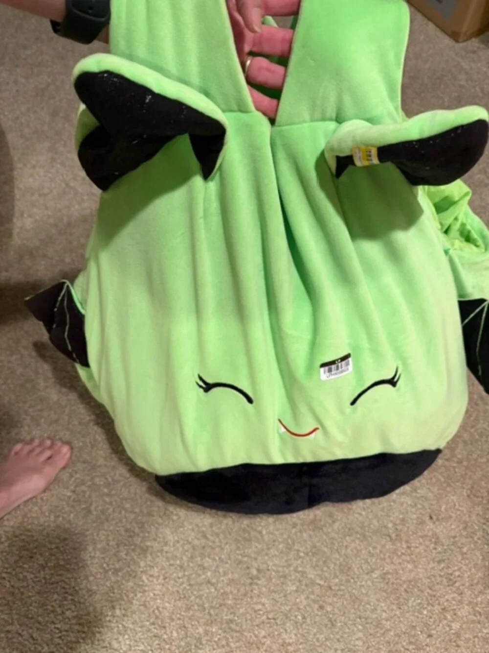 NEW Halloween Squish Mallow Costume Green Black Bat.